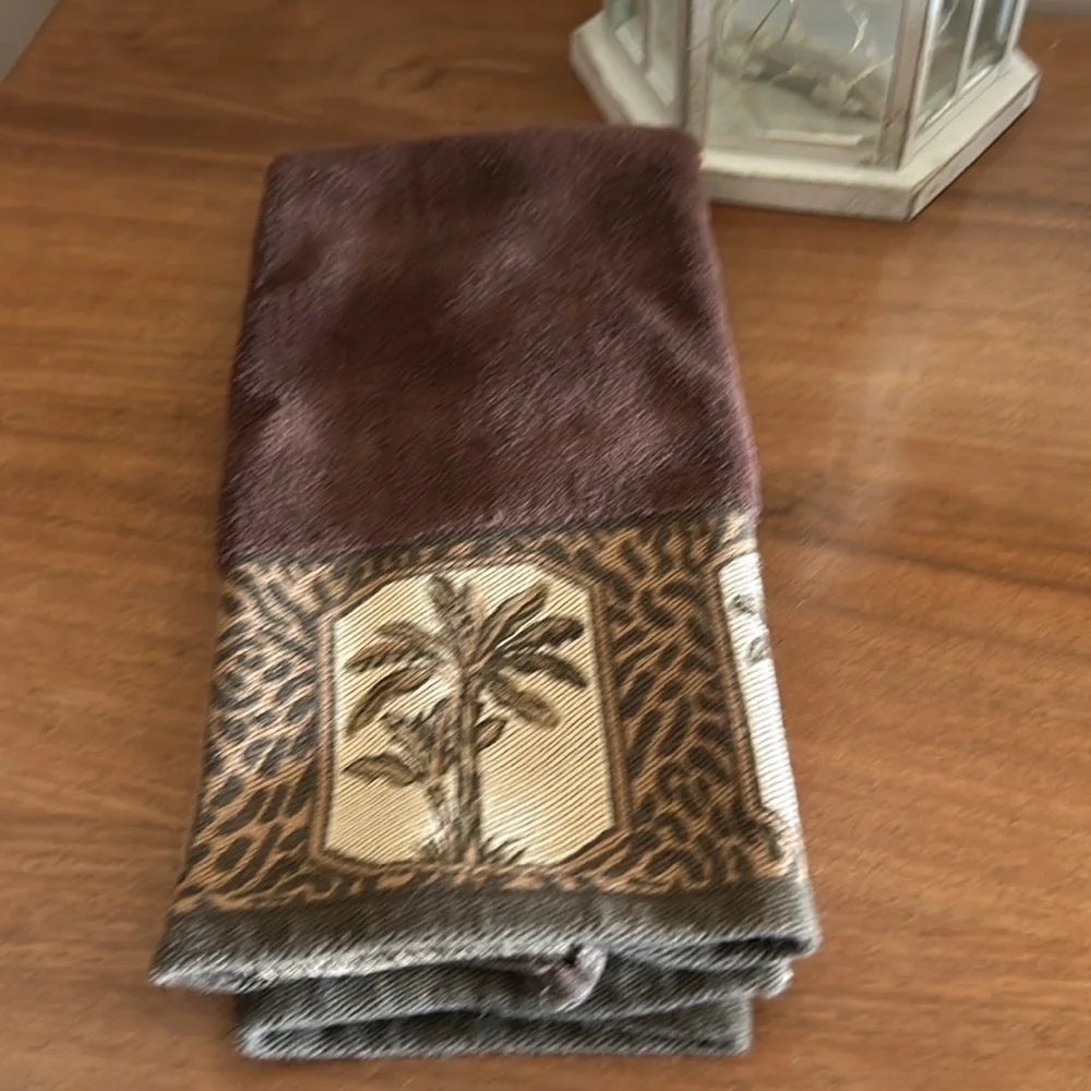 Brown Palm Tree Accent Towel
